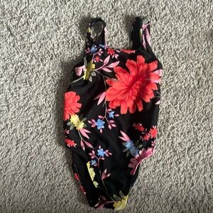 Kids floral one piece bathing suit